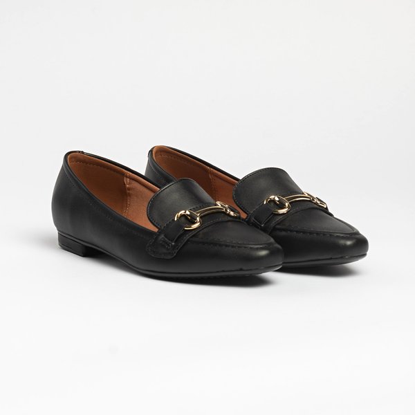 Mocassim Vizzano 1351106 Preto Dourado - Imagem 4