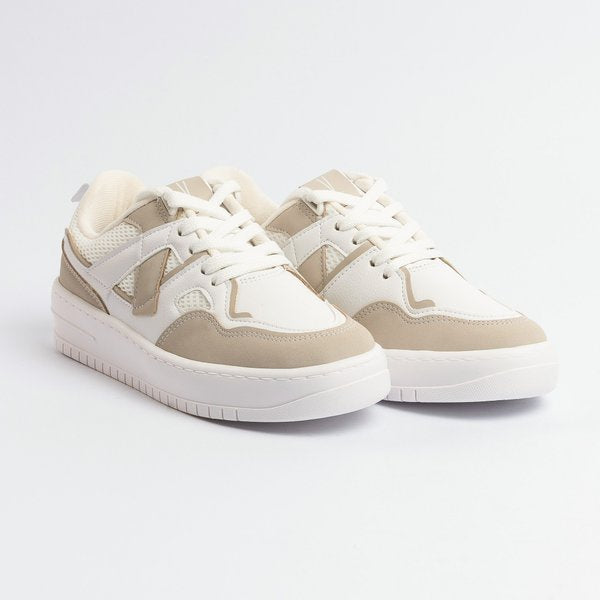 Tênis Vizzano Solado Plataforma Branco Cinza - Imagem 3