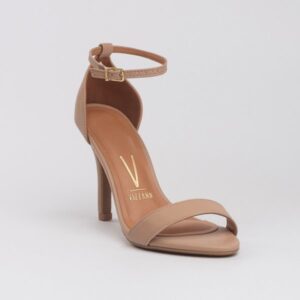 Sandália Vizzano Salto Fino Alto Gisele Bege