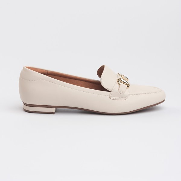 Mocassim Vizzano 1351106 Branco off Dourado - Imagem 2