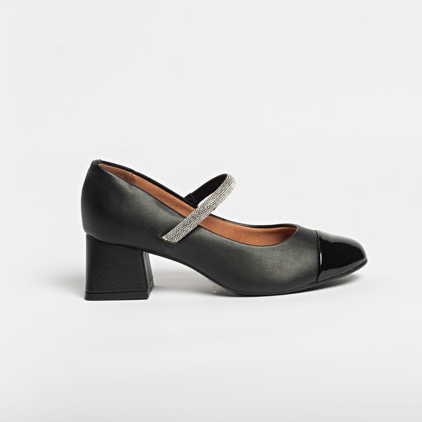 Scarpin Boneca Vizzano 1423103 Salto Bloco Preto - Imagem 2