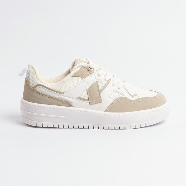 Tênis Vizzano Solado Plataforma Branco Cinza