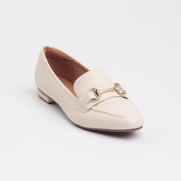 Mocassim Vizzano 1351106 Branco off Dourado - Imagem 3