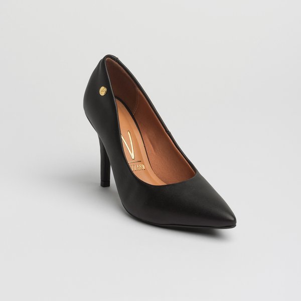 Scarpin Vizzano Salto Alto Fino Clássico Preto - Imagem 5