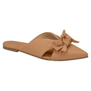 Mule Vizzano Laço Bico Fino Caramelo