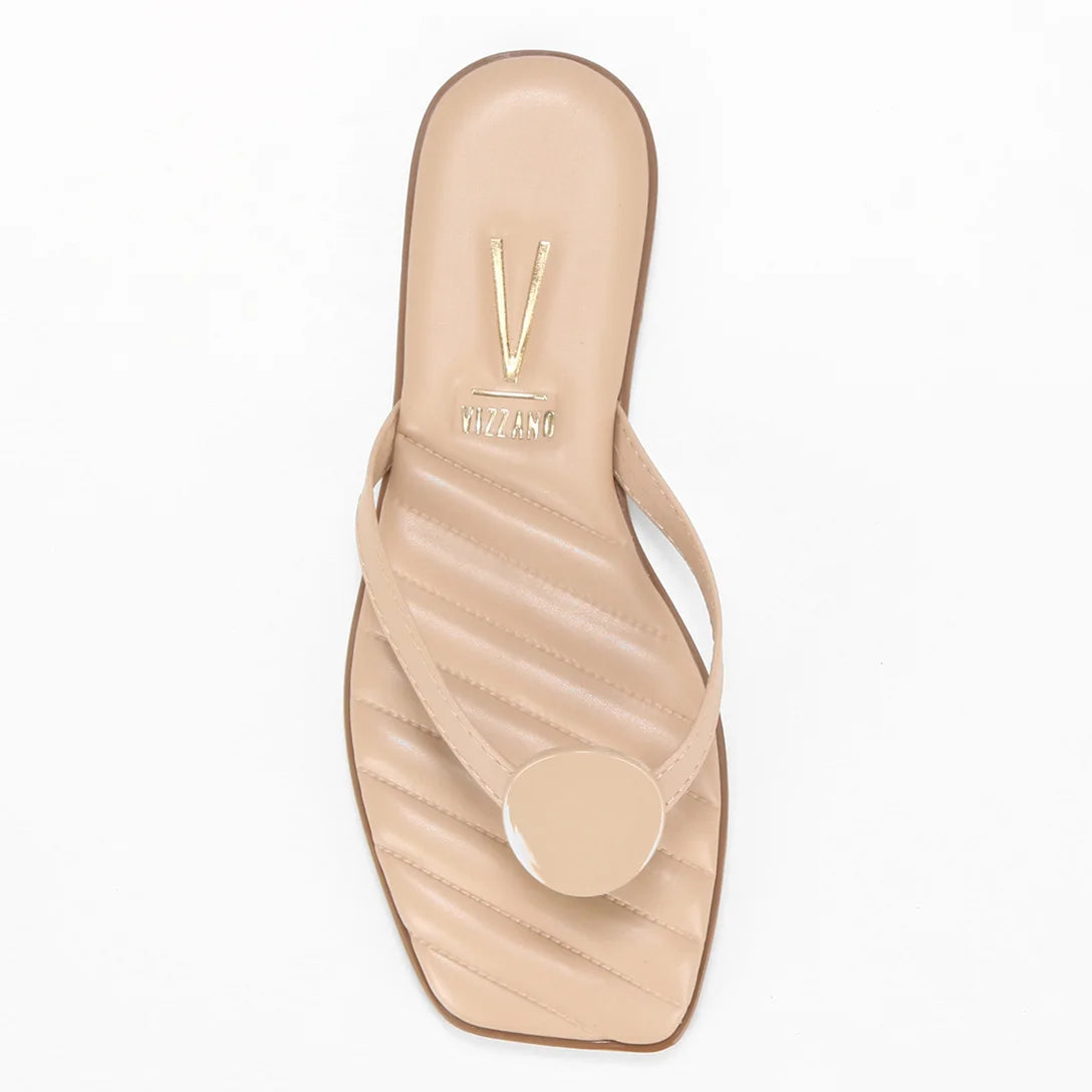 Rasteira Vizzano Matelassê Detalhe Tira – Bege - Imagem 4