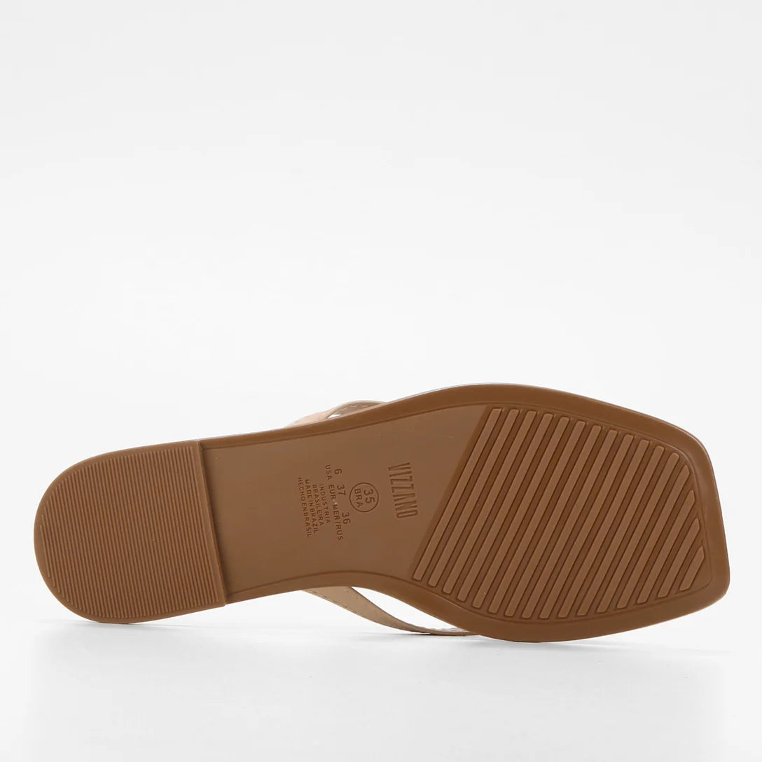 Rasteira Vizzano Matelassê Detalhe Tira – Bege - Imagem 5