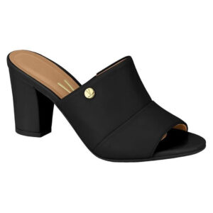 Tamanco Vizzano Mule Salto Grosso Médio Feminino – Preto