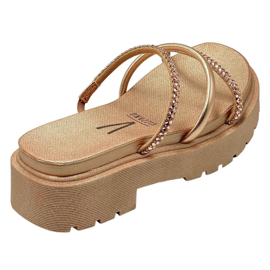 Tamanco Vizzano Flatform Com Strass Feminino – Rosa Antigo - Imagem 4