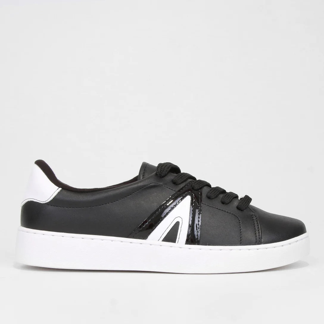 Tênis Vizzano Casual Cano Baixo Feminino – Preto+Branco
