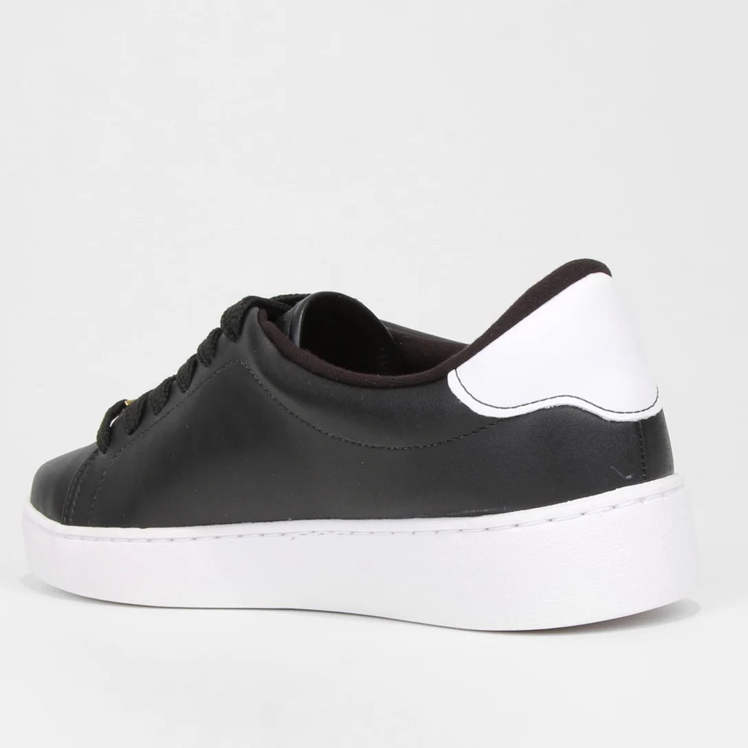 Tênis Vizzano Casual Cano Baixo Feminino – Preto+Branco - Imagem 4