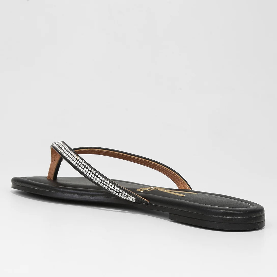 Rasteira Vizzano Brilho Feminina – Preto - Imagem 3