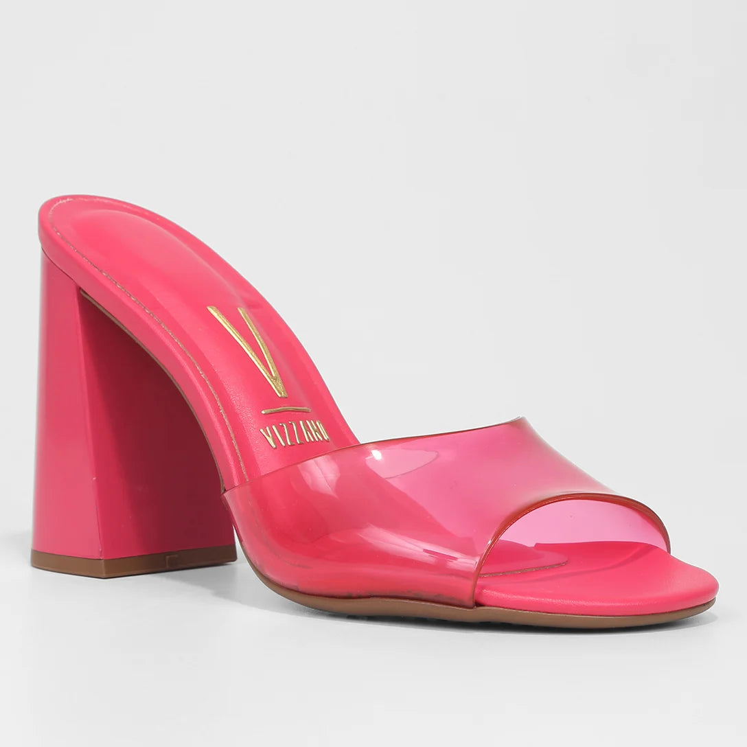 Tamanco Vizzano Salto Bloco Alto Vinil – Rosa - Imagem 2