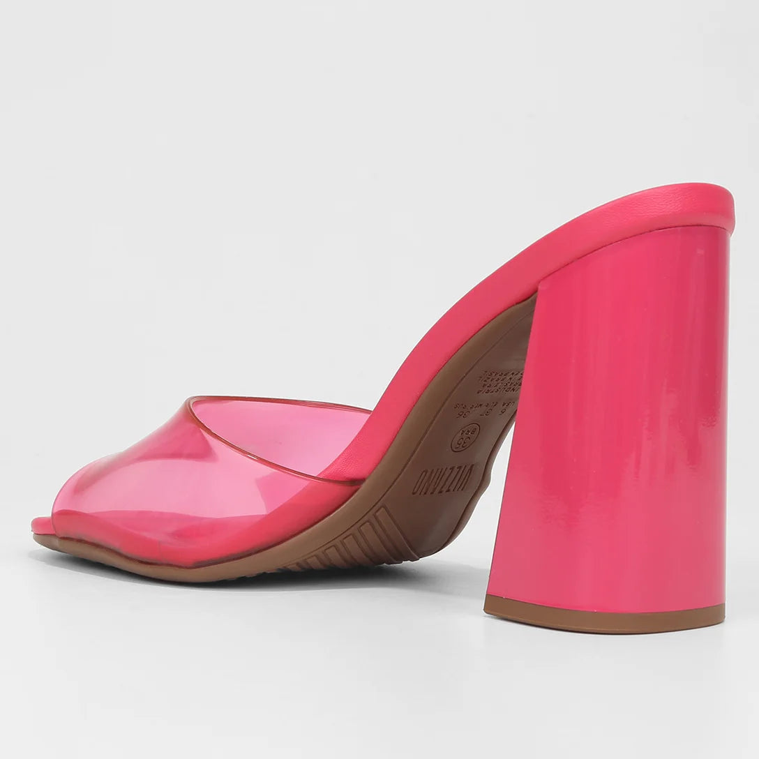 Tamanco Vizzano Salto Bloco Alto Vinil – Rosa - Imagem 3
