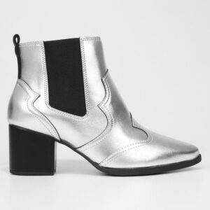 Bota Chelsea Vizzano Metalizada Bico Fino Feminina – Prata