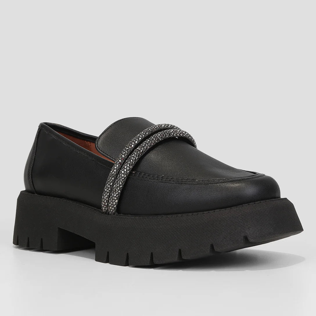 Mocassim Vizzano Brilho Tratorado Feminino – Branco + prata - Imagem 2