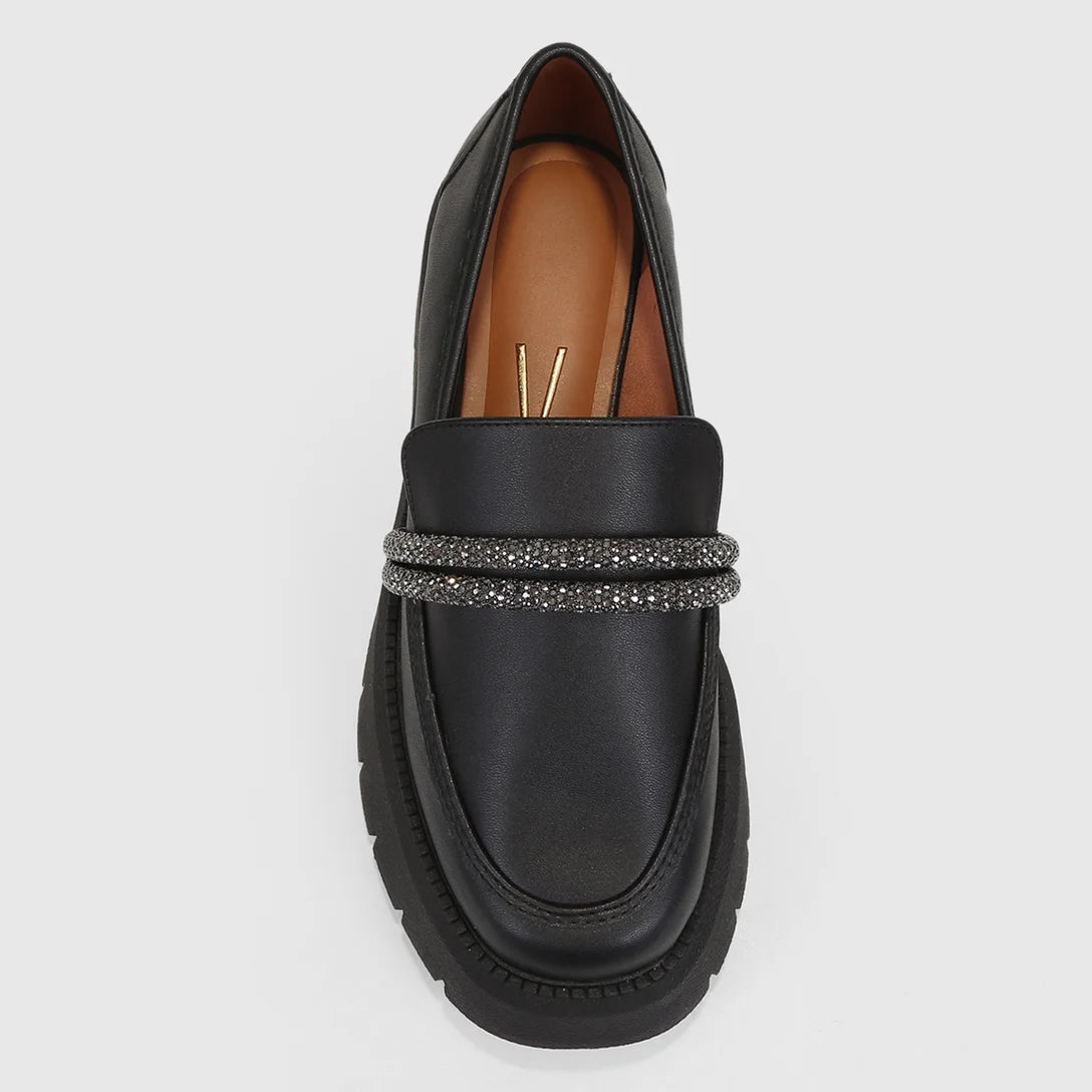 Mocassim Vizzano Brilho Tratorado Feminino – Branco + prata - Imagem 4