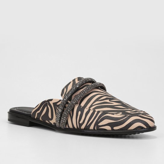 Mule Vizzano Animal Print E Brilho - Imagem 2