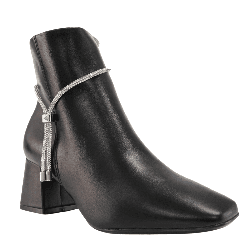 BOTA BICO FINO COM BRILHO VIZZANO FEMININO PRETO - Imagem 5