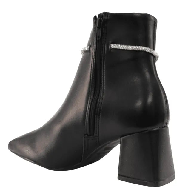 BOTA BICO FINO COM BRILHO VIZZANO FEMININO PRETO - Imagem 2