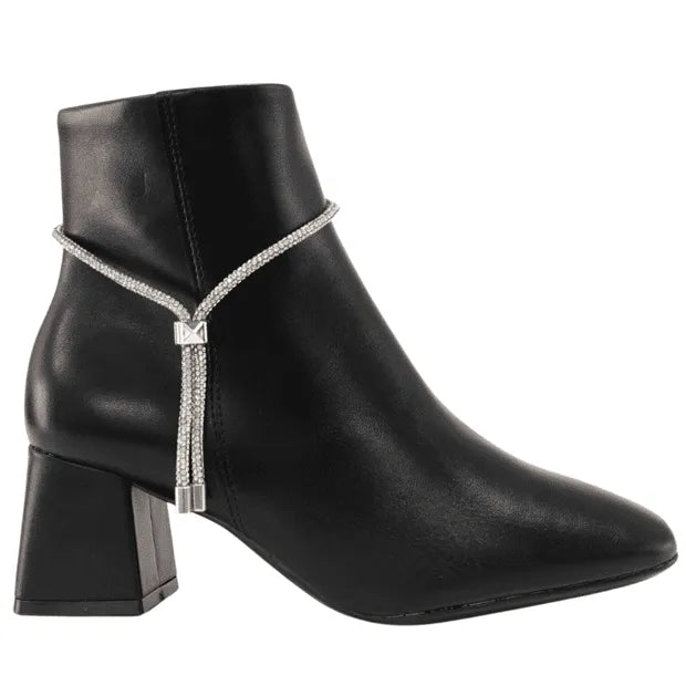 BOTA BICO FINO COM BRILHO VIZZANO FEMININO PRETO