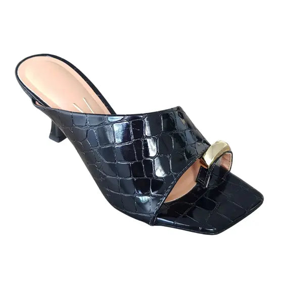 Tamano Ring Toe Vizzano Salto Taça Fechado Lado Croco Verniz 6536.102 - Imagem 3