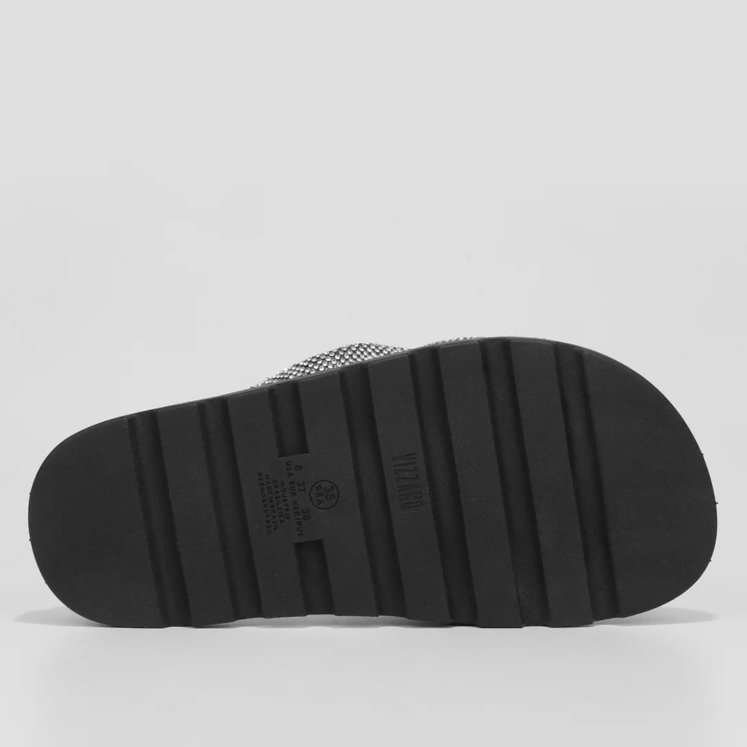 Rasteira Vizzano Nó com Brilho Feminina – Preto + Prata - Imagem 5