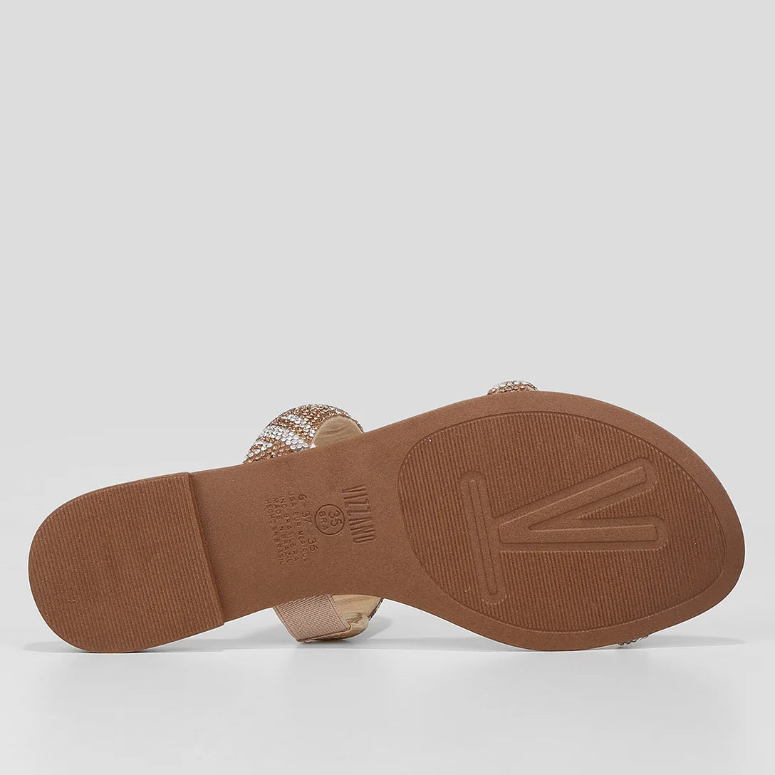 Rasteira Vizzano Metalizada Strass – Dourado - Imagem 5