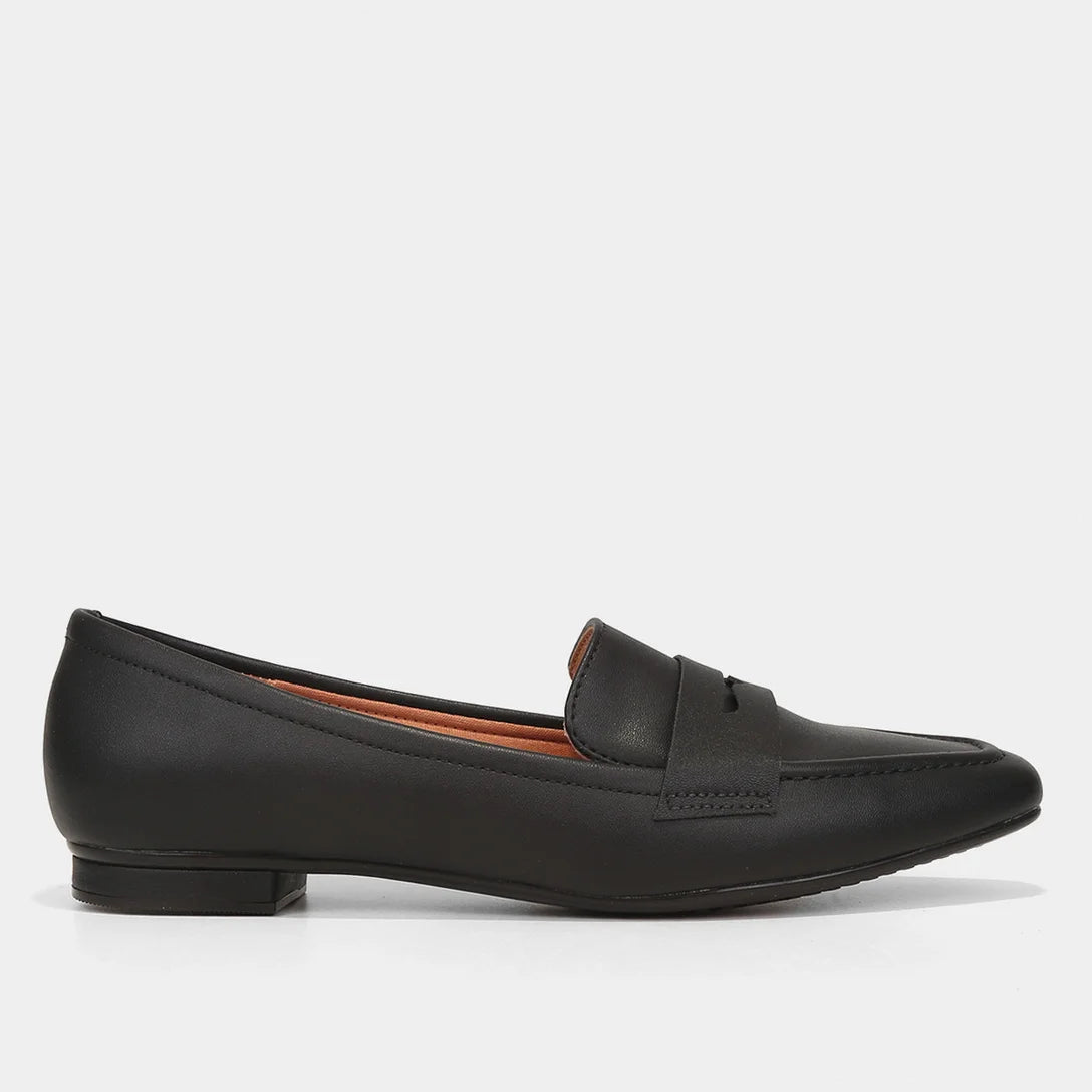 Mocassim Vizzano Bico Fino Feminino – Preto