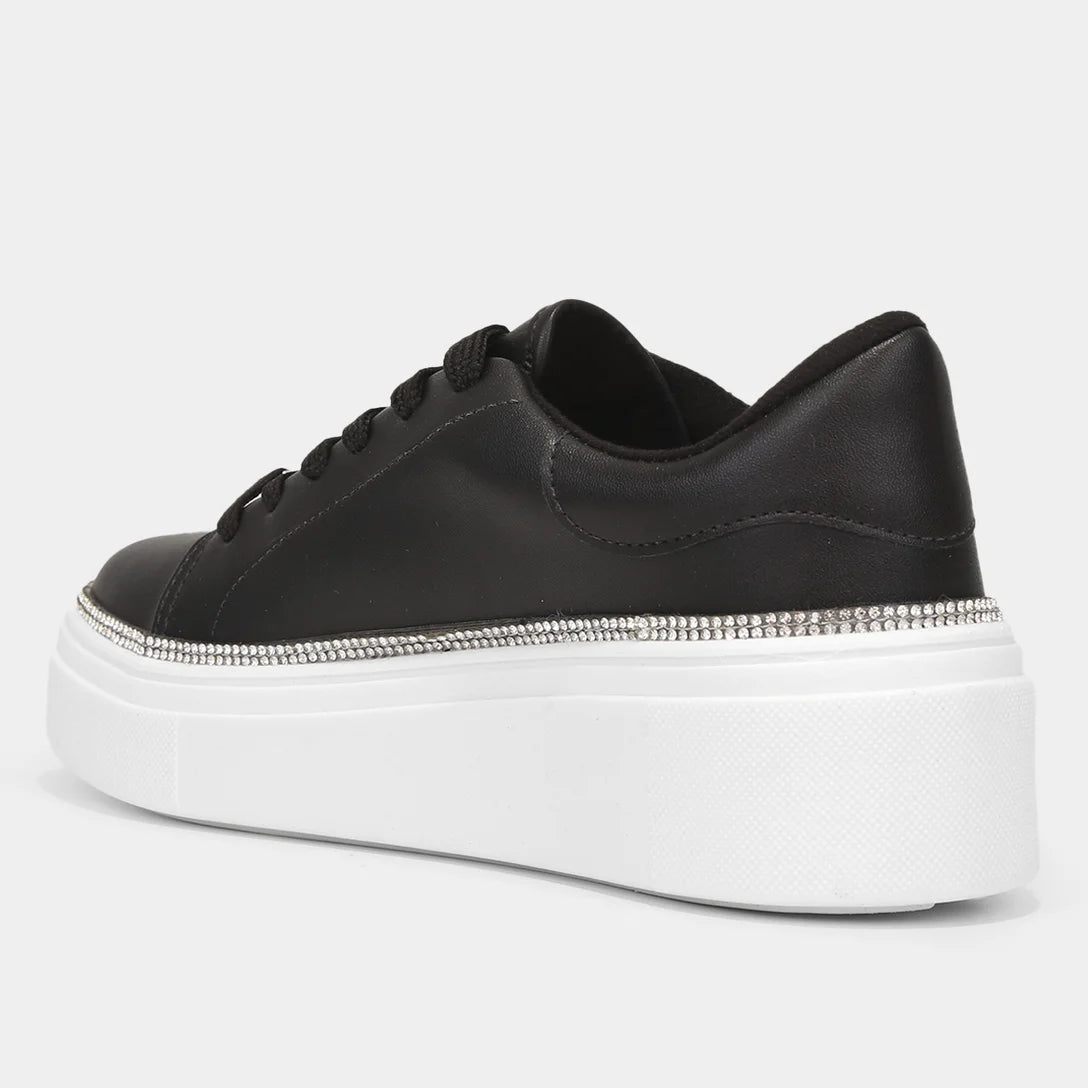 Tênis Vizzano Strass Feminino – Preto + Prata - Imagem 3