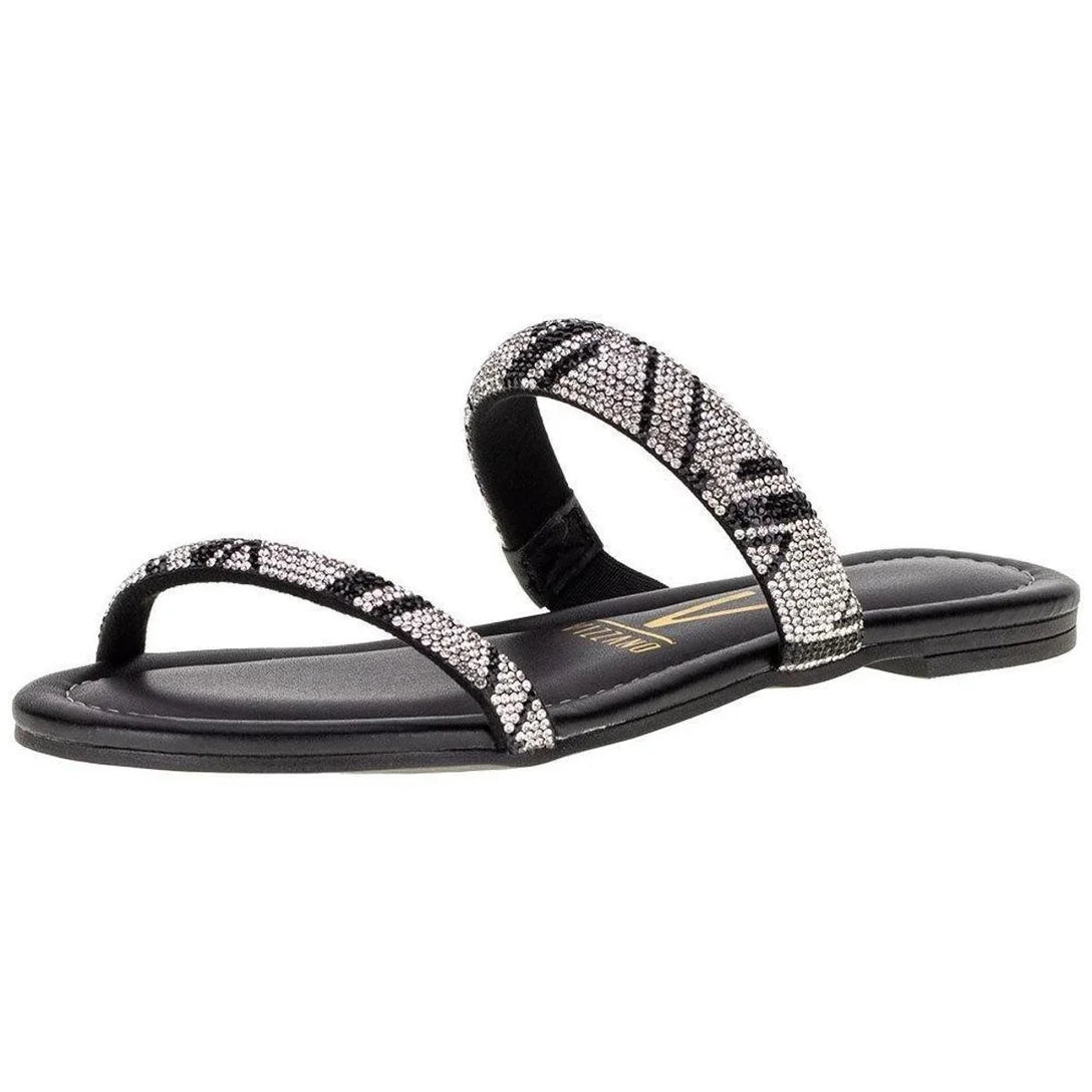 Sandália Feminina Rasteira Vizzano – Preto - Imagem 2