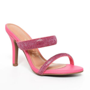 Tamanco Vizzano Tiras Strass Salto Alto – Pink