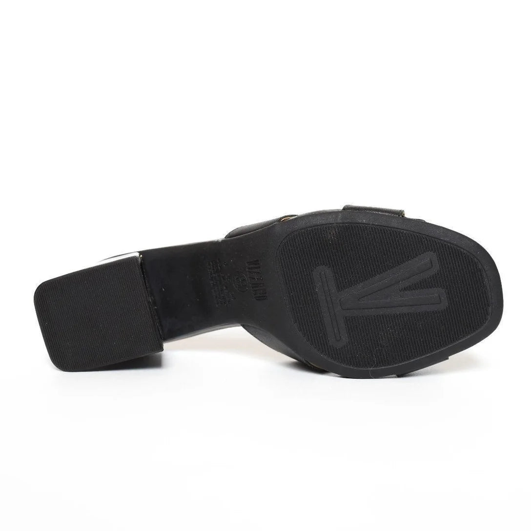 Tamanco Vizzano Tiras Cruzadas Salto Bloco Médio – Preto - Imagem 5