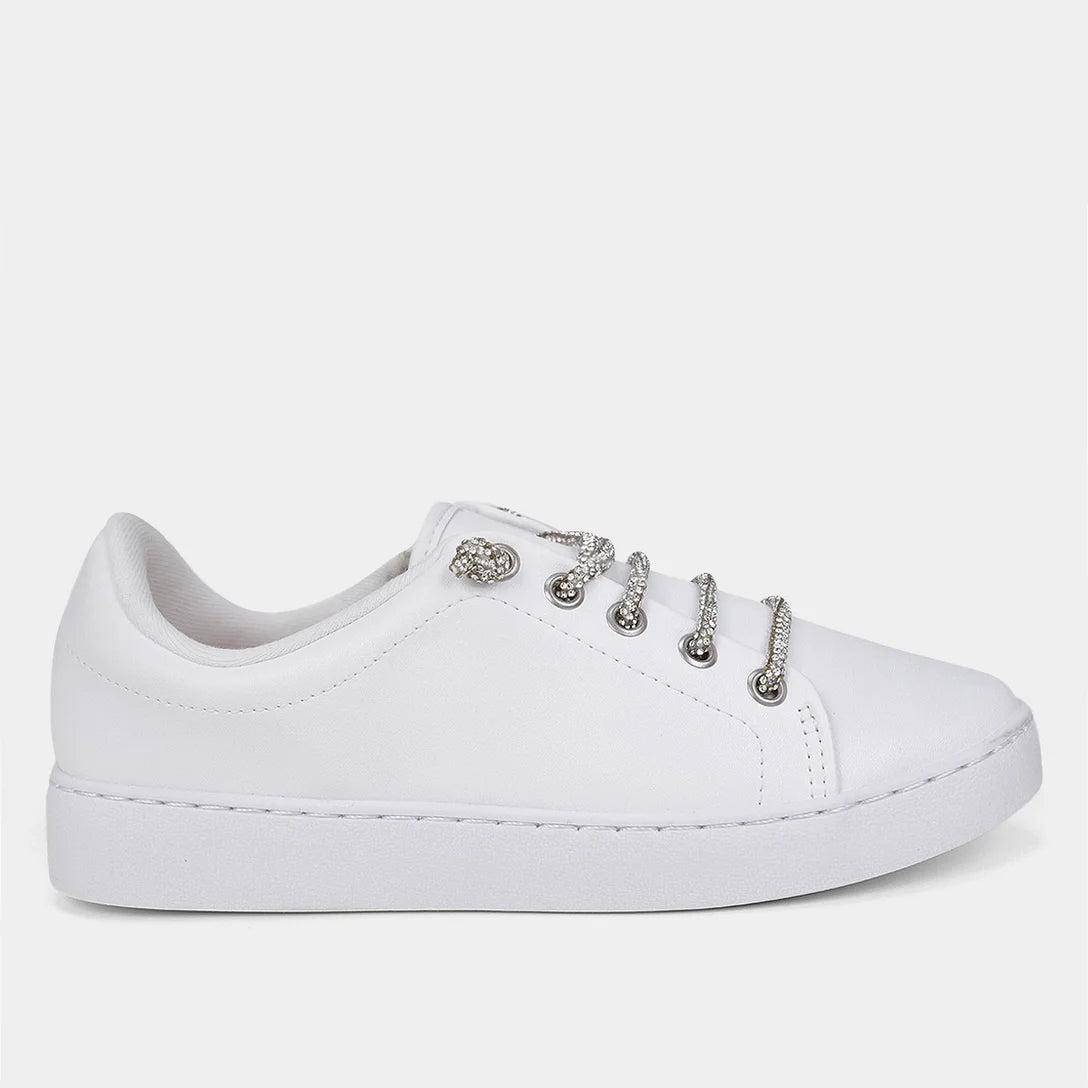 Tênis Vizzano Tira Pronta Strass Feminino – Branco
