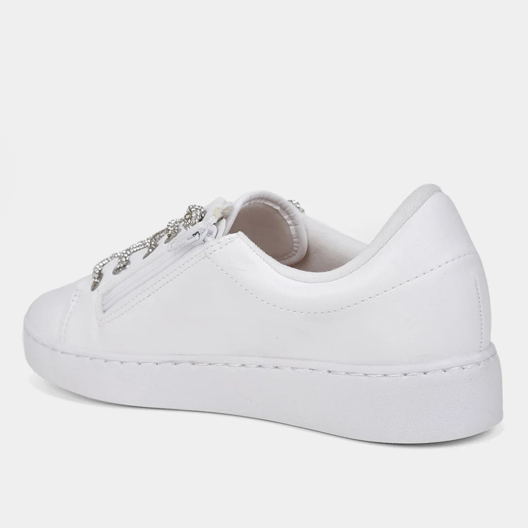 Tênis Vizzano Tira Pronta Strass Feminino – Branco - Imagem 4