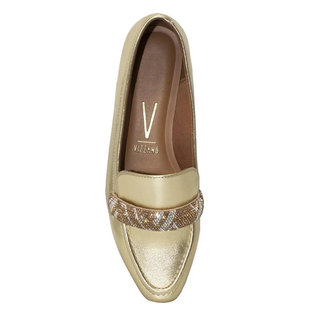 Mocassim Vizzano Metalizado Premium Tira Strass 1351.107 – Dourado - Imagem 4