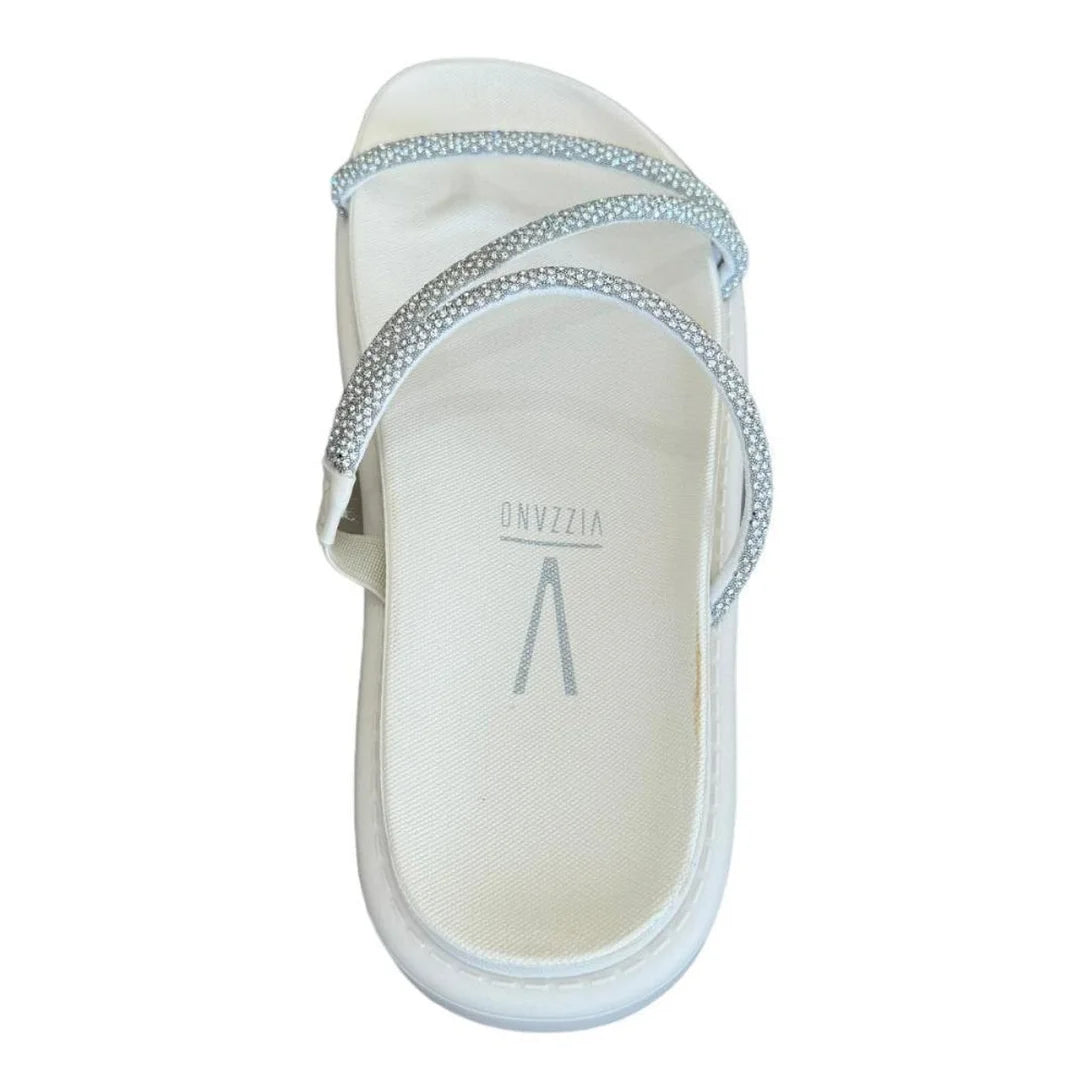 Rasteira Vizzano Papete 3 Tiras Strass Feminino – Ouro Rosa - Imagem 3