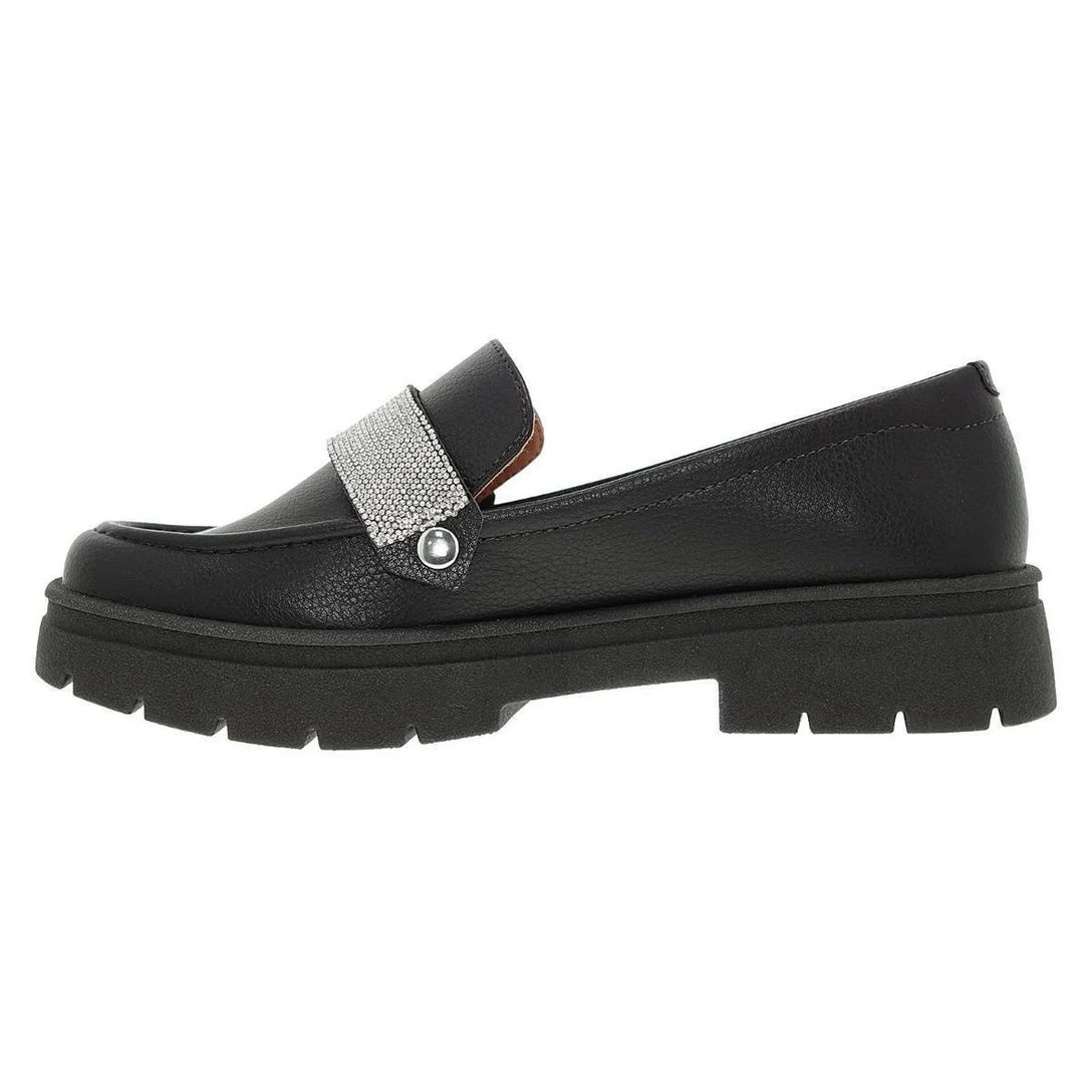 Mocassim Vizzano 1422.102 Loafer Tratorado Feminino – Preto - Imagem 3