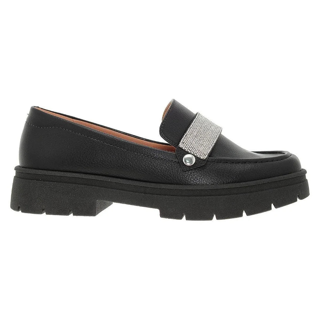 Mocassim Vizzano 1422.102 Loafer Tratorado Feminino – Preto - Imagem 2