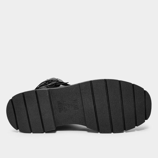 Bota Coturno Vizzano Fivelas Cano Médio Feminina – Preto - Imagem 5