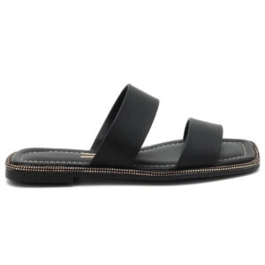 Rasteira Vizzano Pelica Brilho Strass Feminino – Preto