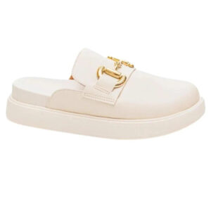 Mule Clog Feminino Vizzano Off White