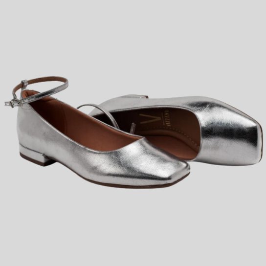 Sapatilha Bico Quadrado Fivela Grafite Conforto Vizzano – Grafite - Imagem 2