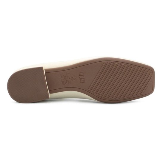 Sapatilha Vizzano Boneca Salto Baixo Bico Quadrado – Off White - Imagem 3