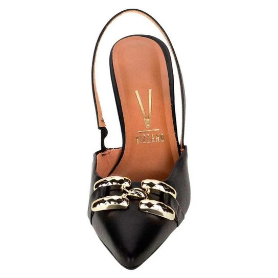 Mule Com Fivela Salto FinoVizzano – Preto - Imagem 3