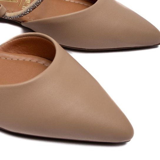 Mule Vizzano com Tiras de Strass – Bege - Imagem 2