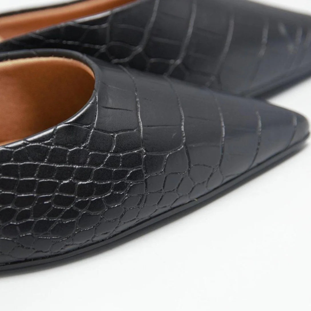 Sapato Vizzano Slingback Salto Alto Crocco – Preto - Imagem 4