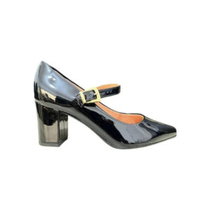 scarpín vizzano feminino verniz ajustte fivela – Preto