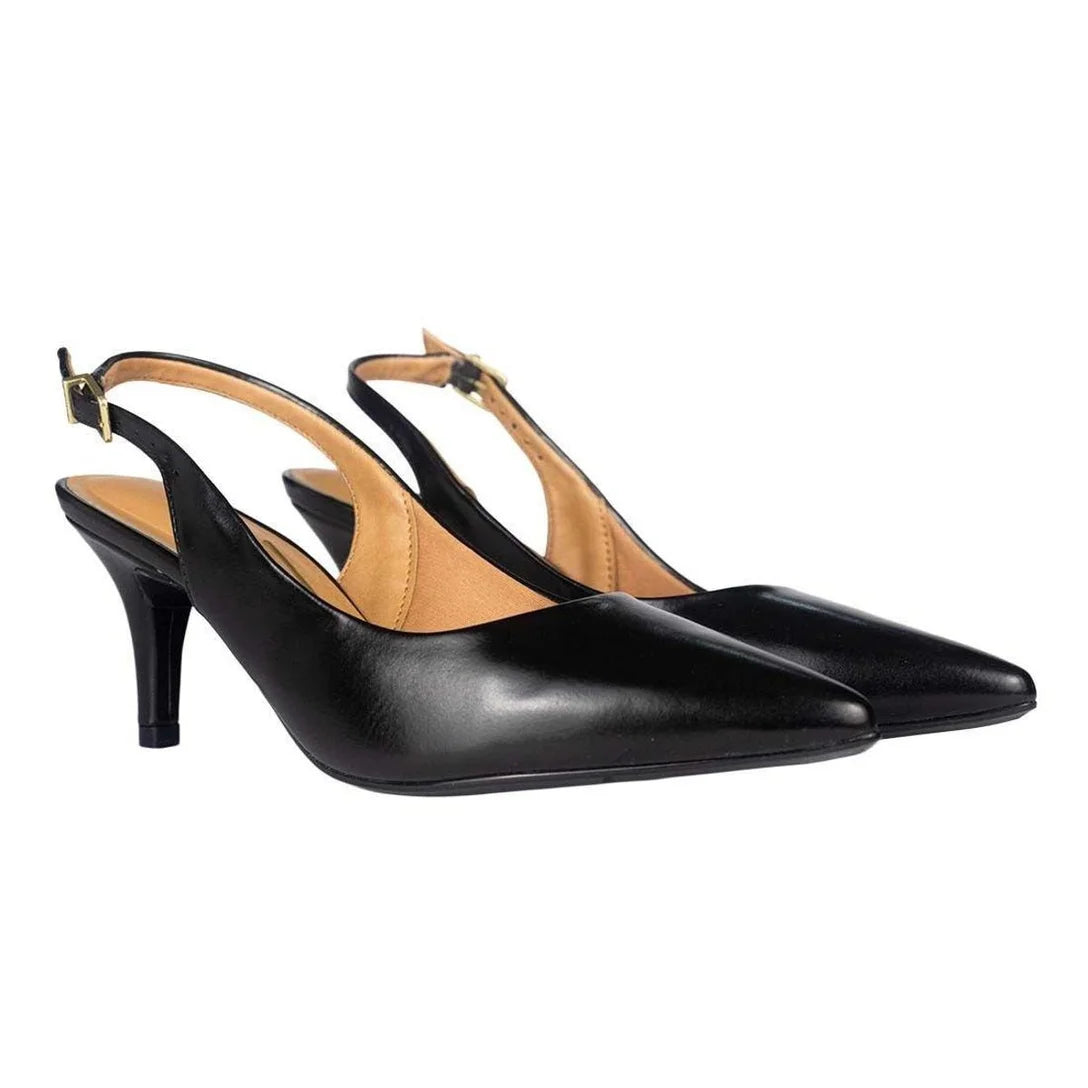 Sapato Scarpin Vizzano Slingback Salto Médio – Preto - Imagem 2