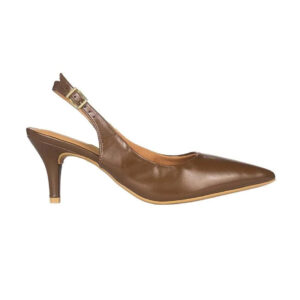 Sapato Scarpin Vizzano Slingback Salto Médio – Marrom